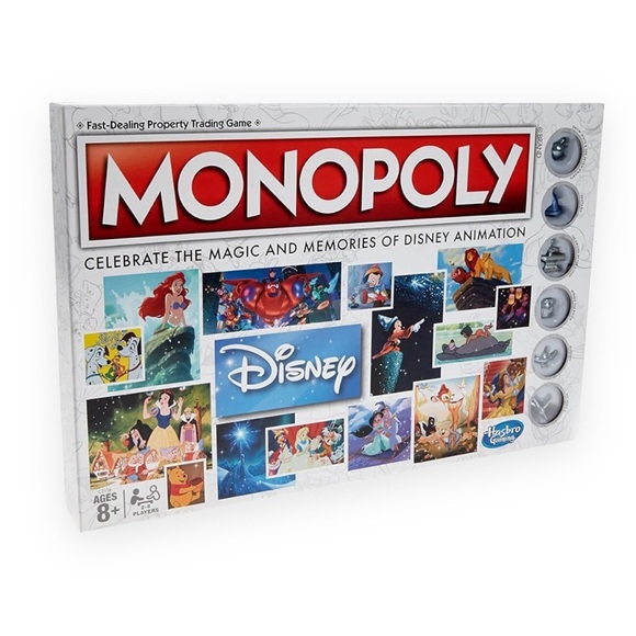 Monopoly Disney Animation Edition Board Game Hasbro Parker Brothers